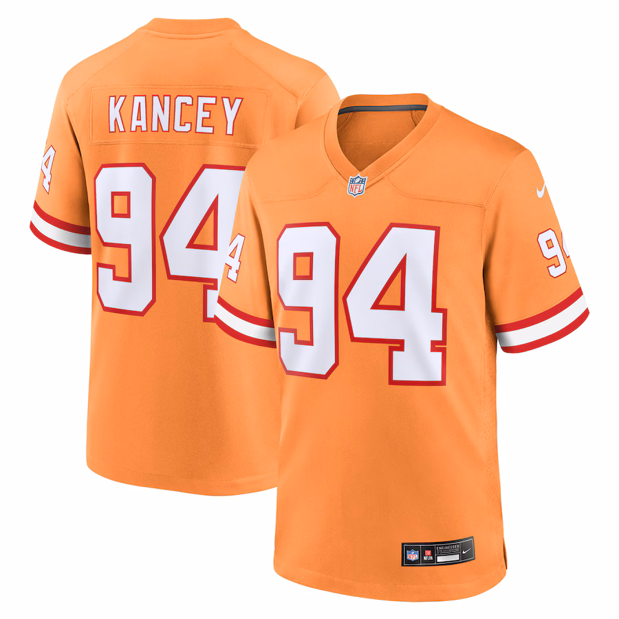 Men's Tampa Bay Buccaneers Calijah Kancey Nike Orange Alternate Team Game Jersey - Puhuasuan