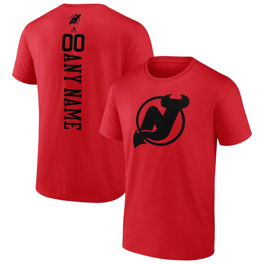 Men's New Jersey Devils Red Personalized One Color T-Shirt - Puhuasuan