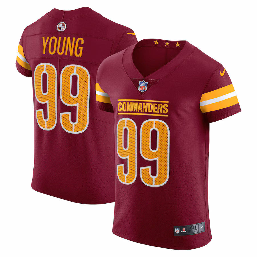 Men's Washington Commanders Chase Young Nike Burgundy Vapor Elite Jersey - Puhuasuan
