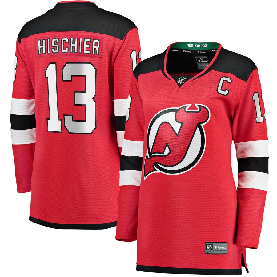 Women's New Jersey Devils Nico Hischier Fanatics Branded Red Home Premier Breakaway Player Jersey - Puhuasuan
