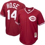 Men's Cincinnati Reds Pete Rose Mitchell & Ness Red Cooperstown Collection Mesh Batting Practice Jersey - Puhuasuan