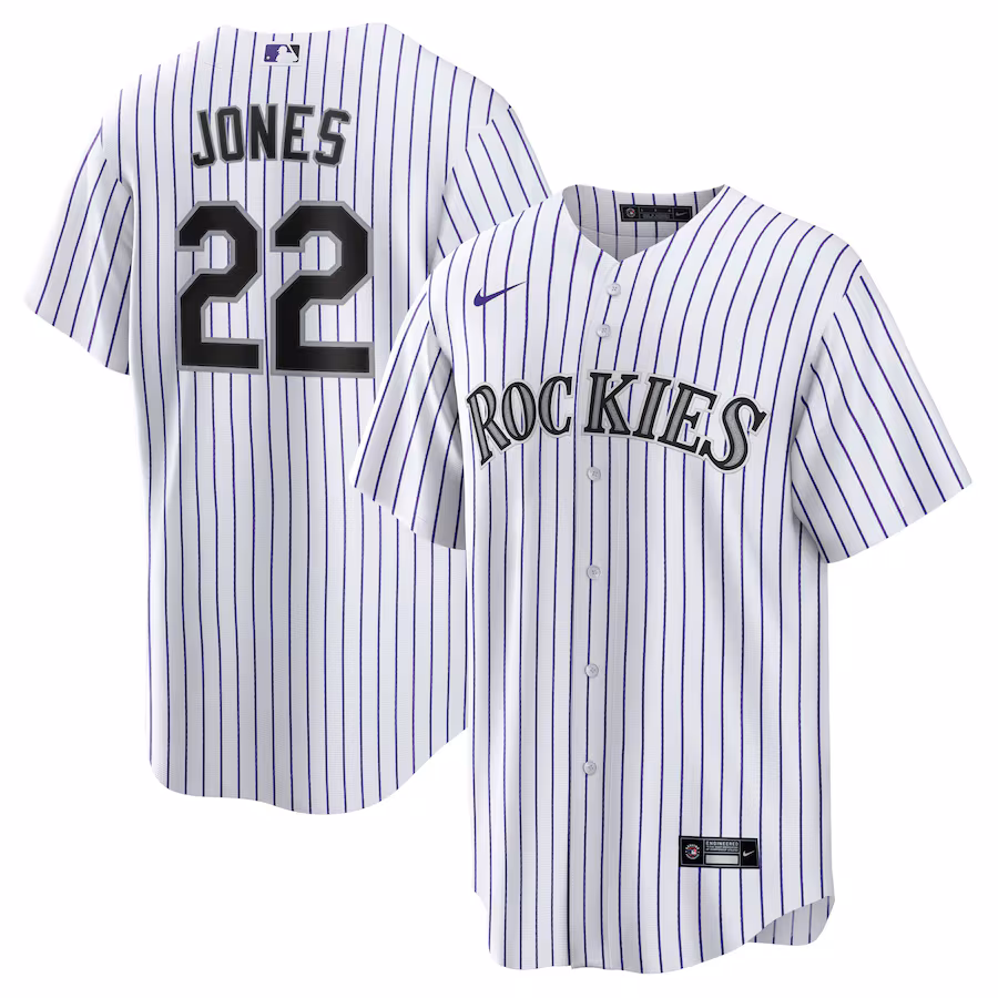 Men's Colorado Rockies Nolan Jones Nike White Home Replica Jersey - Puhuasuan