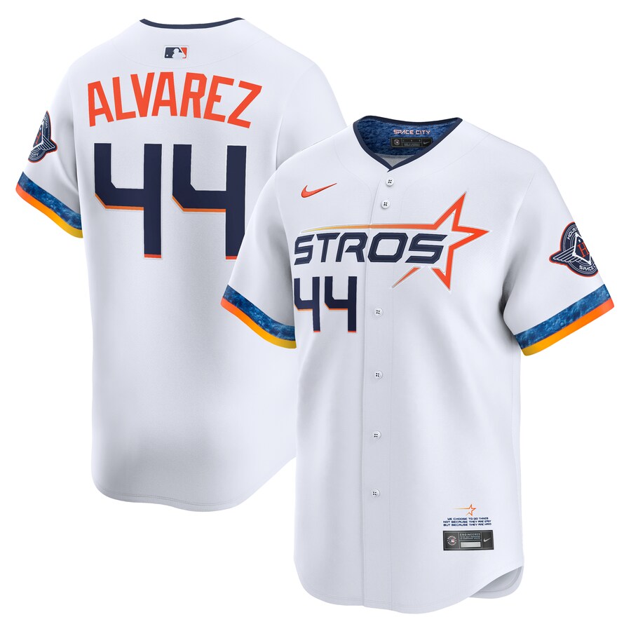 Men's Houston Astros Yordan Alvarez Nike White 2025 City Connect Limited Player Jersey - Puhuasuan