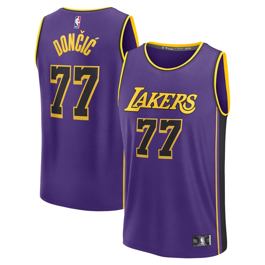 Men's Los Angeles Lakers Luka Don?i? Fanatics Purple Fast Break Player Jersey - Statement Edition - Puhuasuan