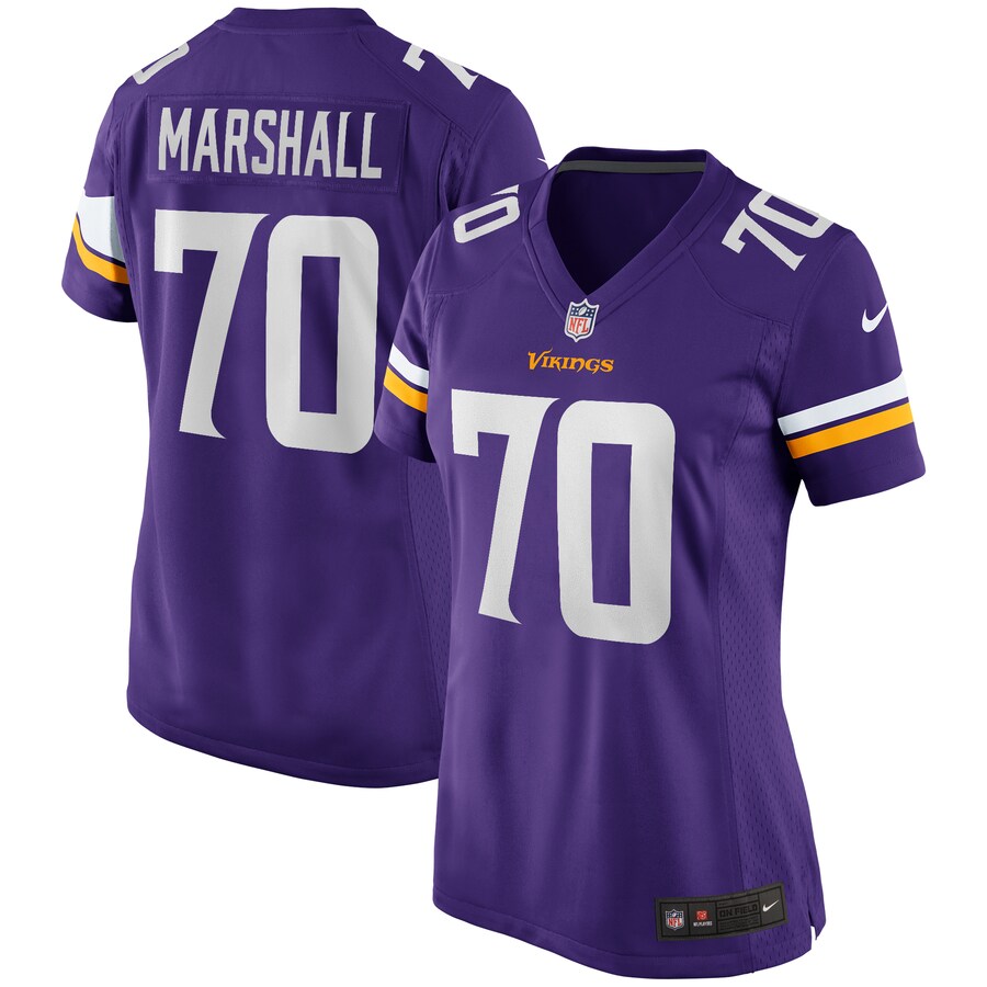 Women's Minnesota Vikings Jim Marshall Nike Purple Game Retired Player Jersey - Puhuasuan