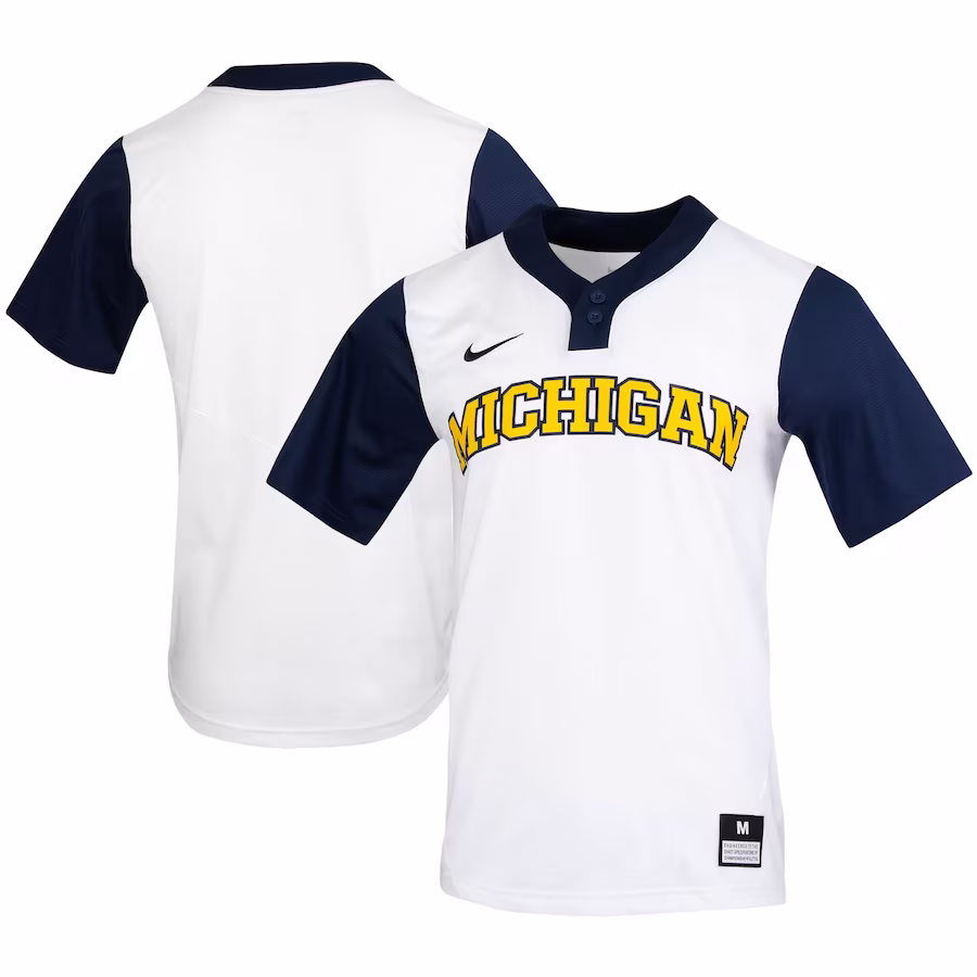 Michigan Wolverines Nike Unisex Replica Softball Jersey - White - Puhuasuan