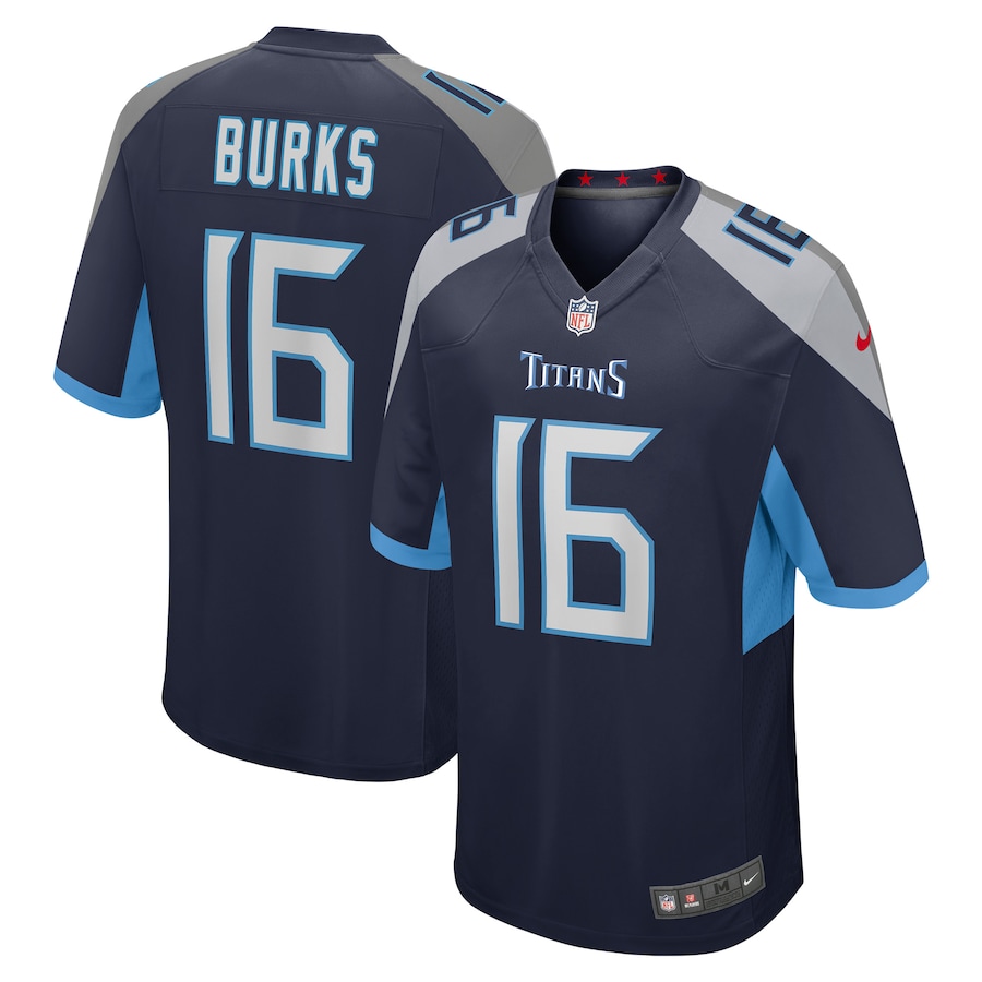 Men's Tennessee Titans Treylon Burks Nike Navy Player Game Jersey - Puhuasuan