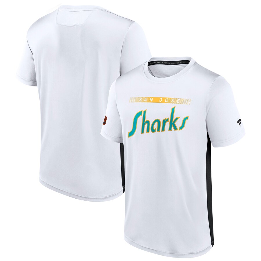 Men's San Jose Sharks Fanatics White Special Edition 2.0 Authentic Pro Tech T-Shirt - Puhuasuan