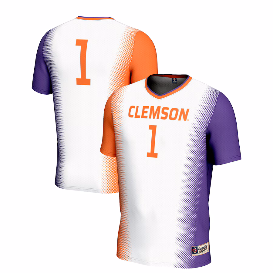 Unisex GameDay Greats #1 White Clemson Tigers  Lightweight Women's Soccer Jersey - Puhuasuan