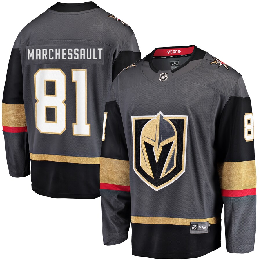 Men's Vegas Golden Knights Jonathan Marchessault Fanatics Branded Gray Alternate Breakaway Player Jersey - Puhuasuan