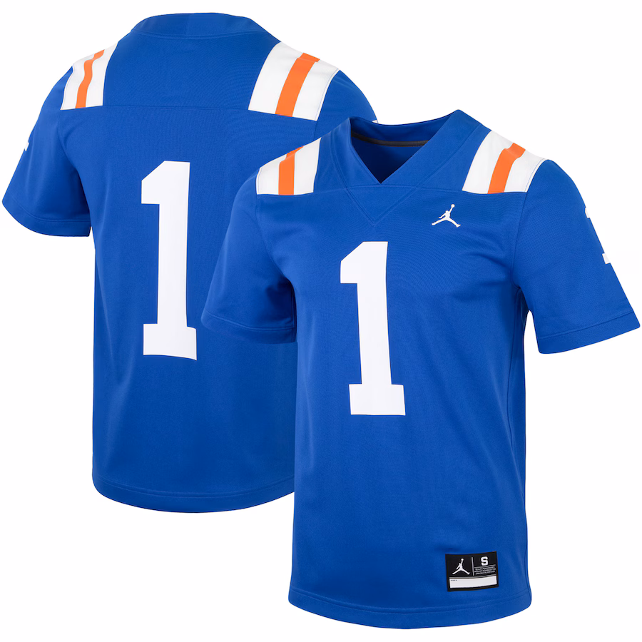 Men's Jordan Brand #1 Royal Florida Gators Throwback Replica Jersey - Puhuasuan
