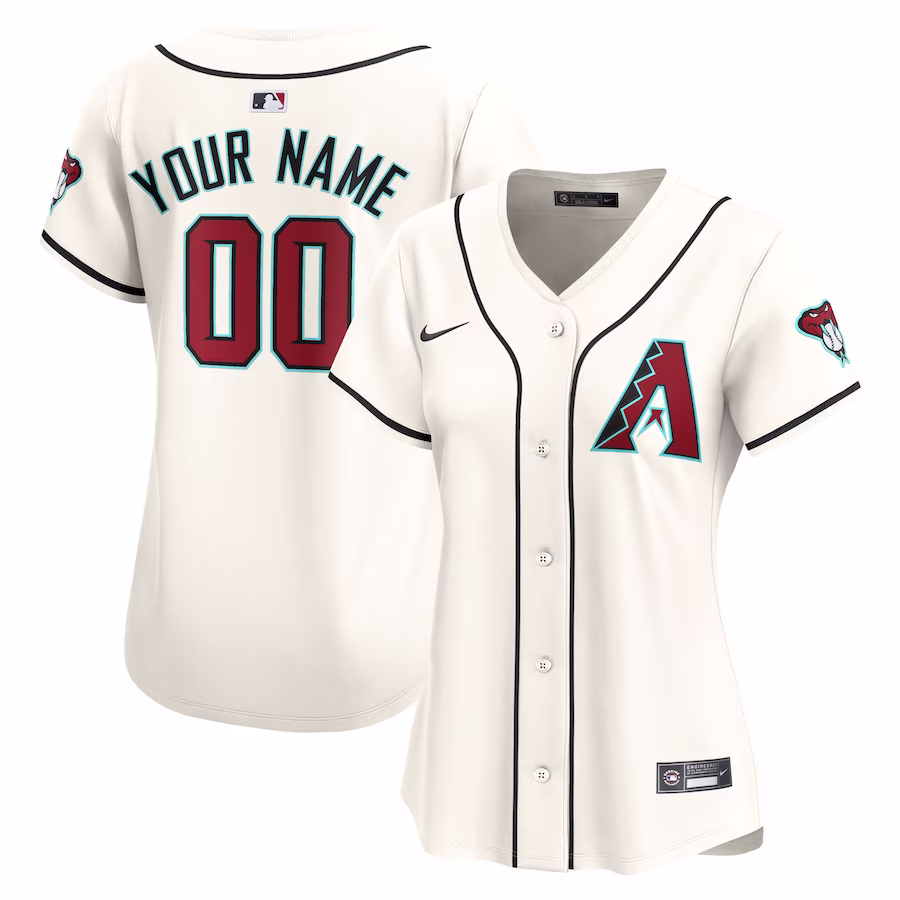 Women's Arizona Diamondbacks Nike White Home Limited Custom Jersey - Puhuasuan