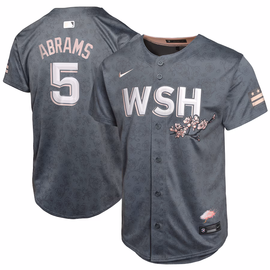 Youth Washington Nationals C.J. Abrams Nike Charcoal City Connect Limited Player Jersey - Puhuasuan