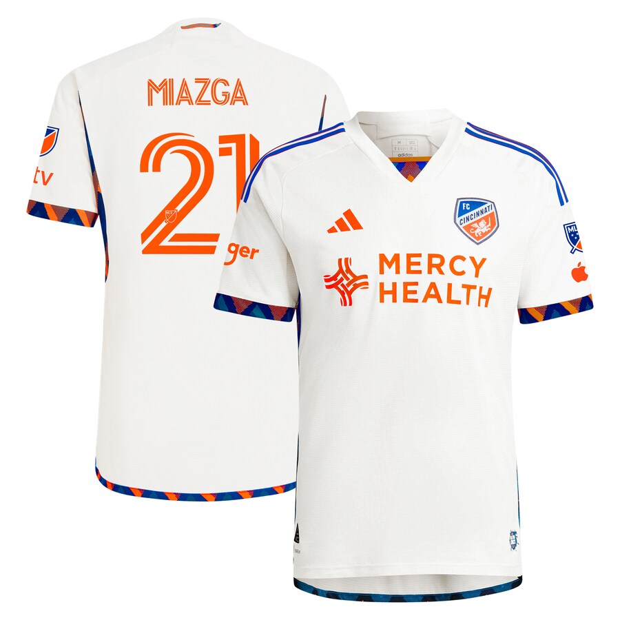 Men's FC Cincinnati Matt Miazga adidas White 2024 The Canvas Kit Authentic Player Jersey - Puhuasuan