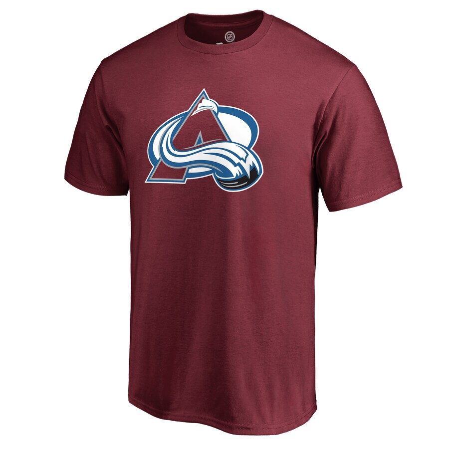 Men's Colorado Avalanche Burgundy Primary Logo T-Shirt - Puhuasuan