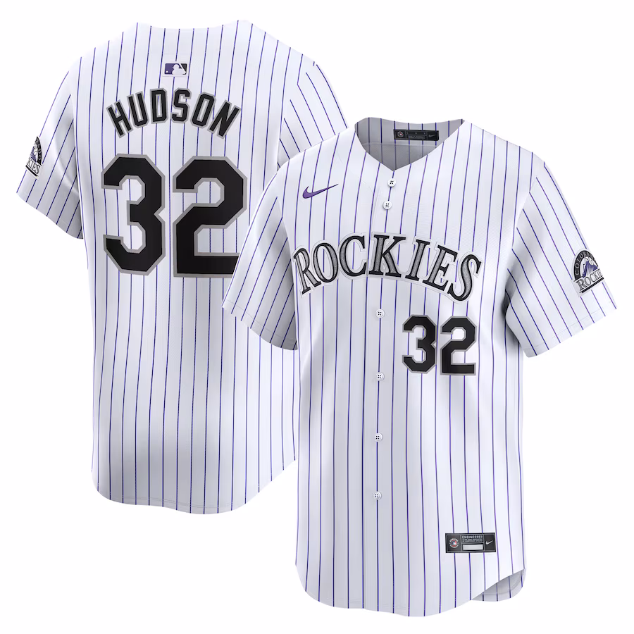 Men's Colorado Rockies Dakota Hudson Nike White Home Limited Player Jersey - Puhuasuan