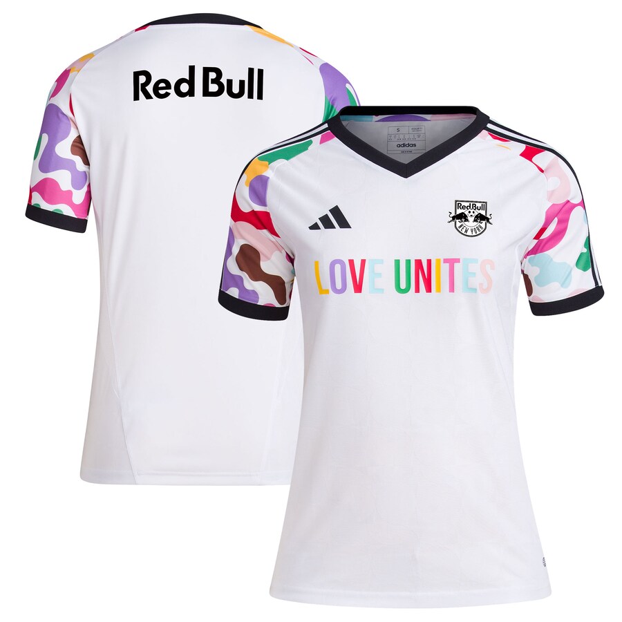 Women's New York Red Bulls adidas White 2023 Pride Pre-Match Top - Puhuasuan