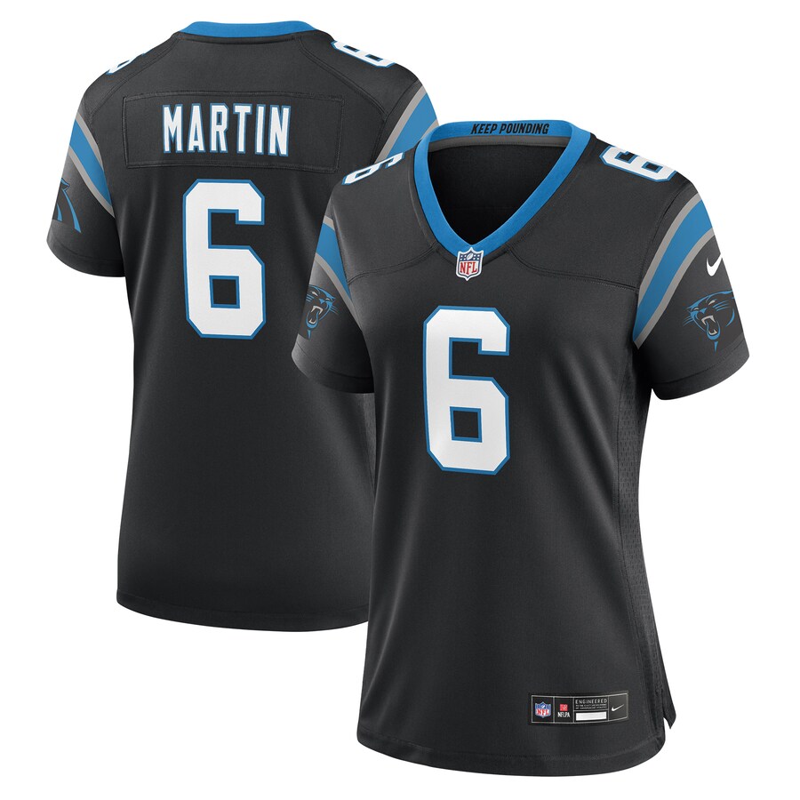 Women's Carolina Panthers Sam Martin Nike Black Team Game Jersey - Puhuasuan