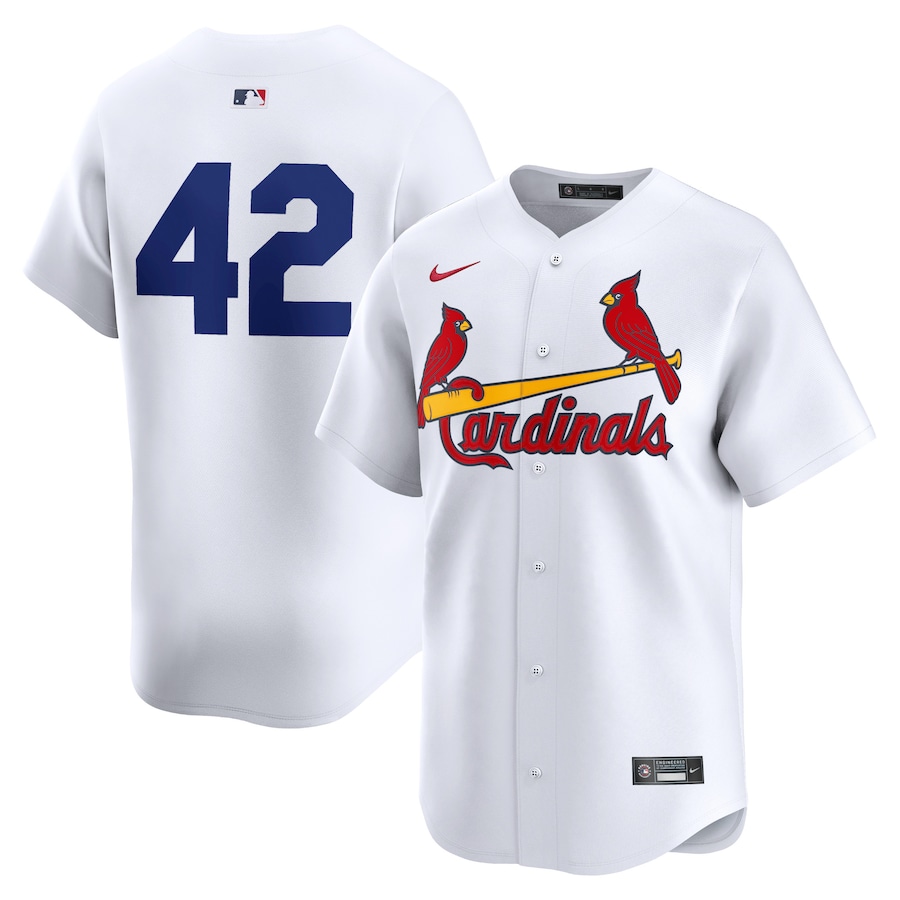 Men's St. Louis Cardinals  Nike White 2024 Jackie Robinson Day Home Limited Jersey - Puhuasuan