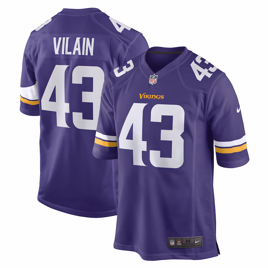 Men's Minnesota Vikings Luiji Vilain Nike Purple Game Player Jersey - Puhuasuan