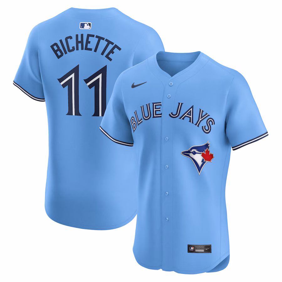 Men's Toronto Blue Jays Bo Bichette Nike Powder Blue Alternate Elite Player Jersey - Puhuasuan