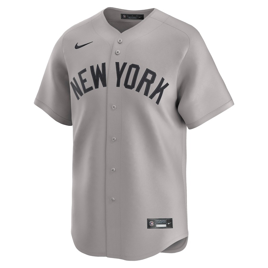 Men's New York Yankees  Nike Gray Away Limited Custom Jersey - Puhuasuan