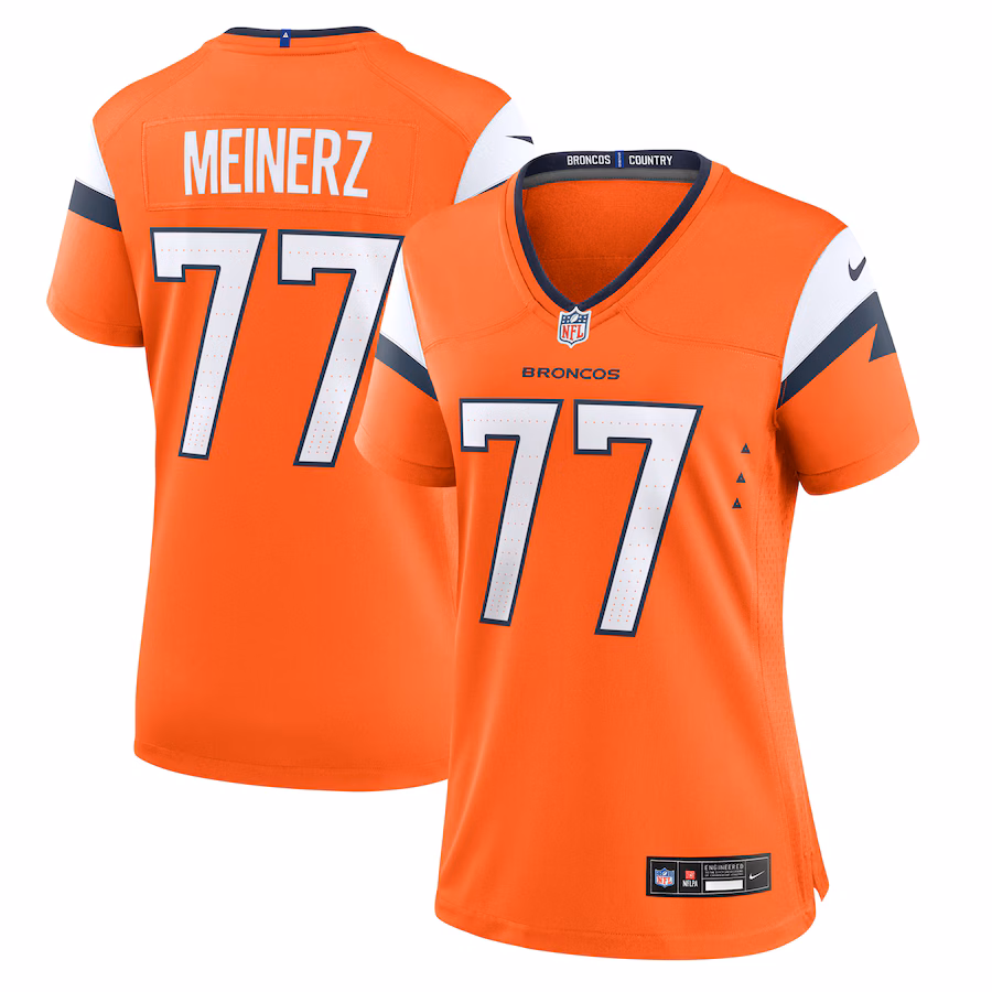 Women's Denver Broncos Quinn Meinerz Nike Orange Team Game Jersey - Puhuasuan
