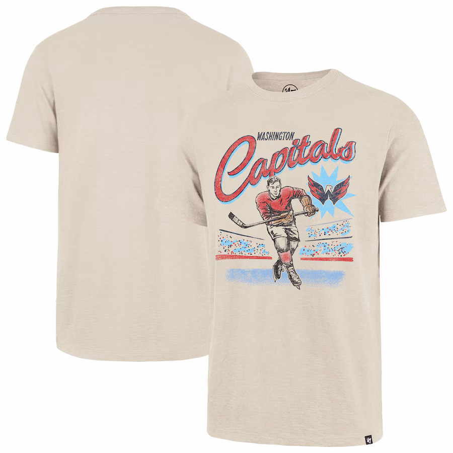 Men's Washington Capitals '47 Natural Hockey Player Golden Age Scrum T-Shirt - Puhuasuan