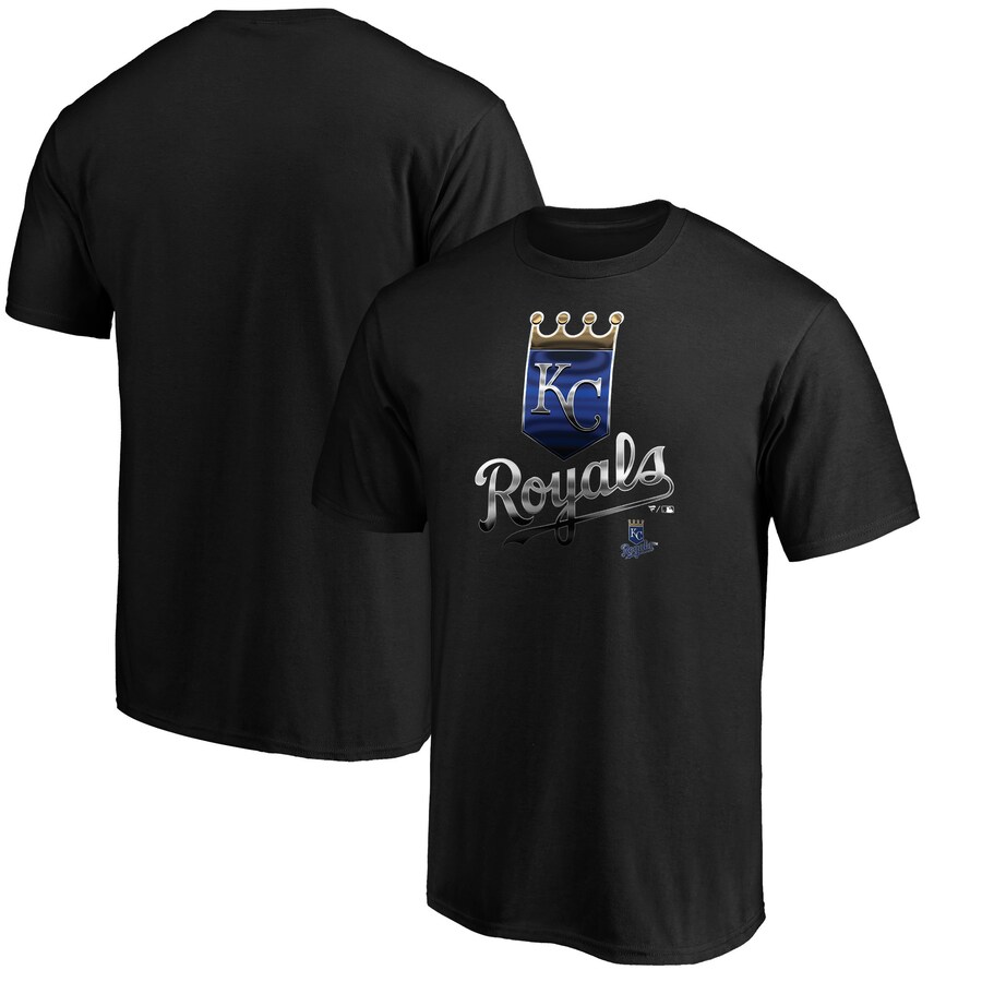 Men's Kansas City Royals Black Team Midnight Mascot T-Shirt - Puhuasuan