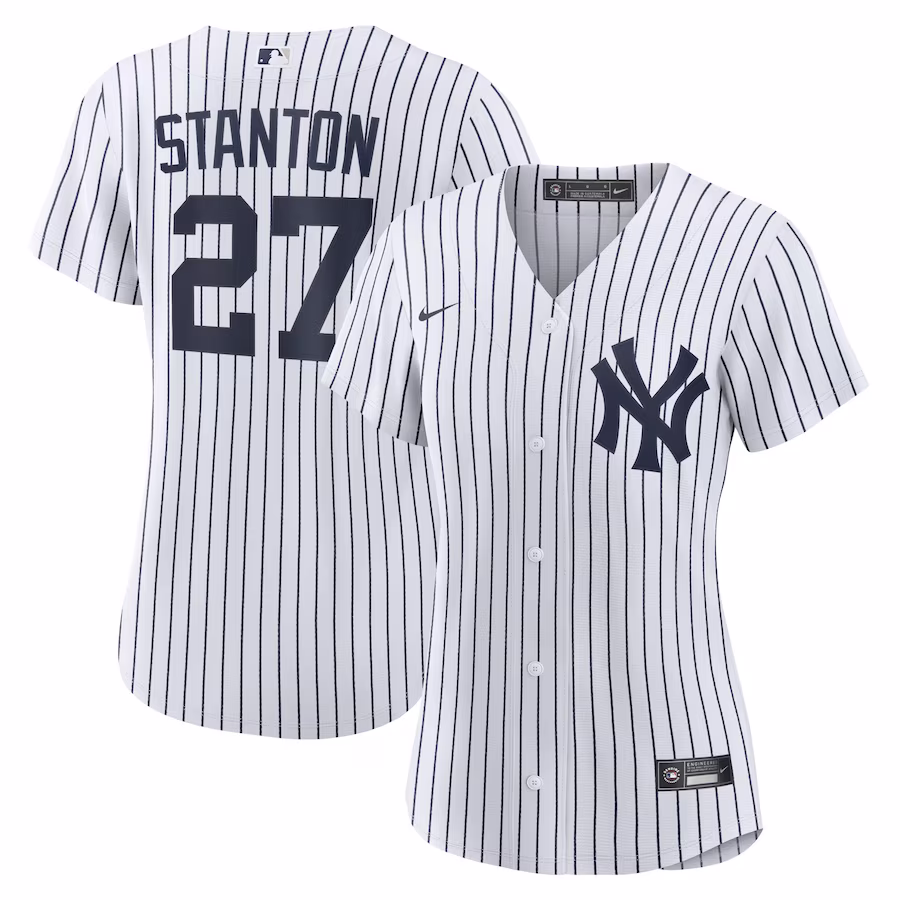 Women's New York Yankees Giancarlo Stanton Nike White Home Replica Player Jersey - Puhuasuan