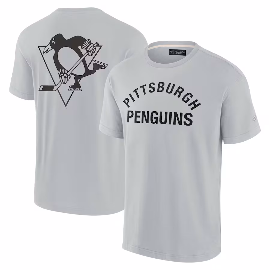 Unisex Pittsburgh Penguins Fanatics Gray Elements Super Soft Short Sleeve T-Shirt - Puhuasuan