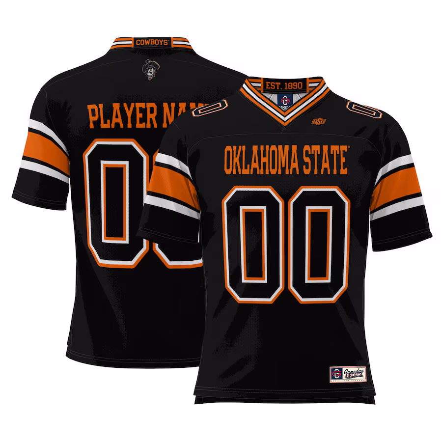 Oklahoma State Cowboys GameDay Greats Youth NIL Pick-A-Player Football Jersey - Black - Puhuasuan