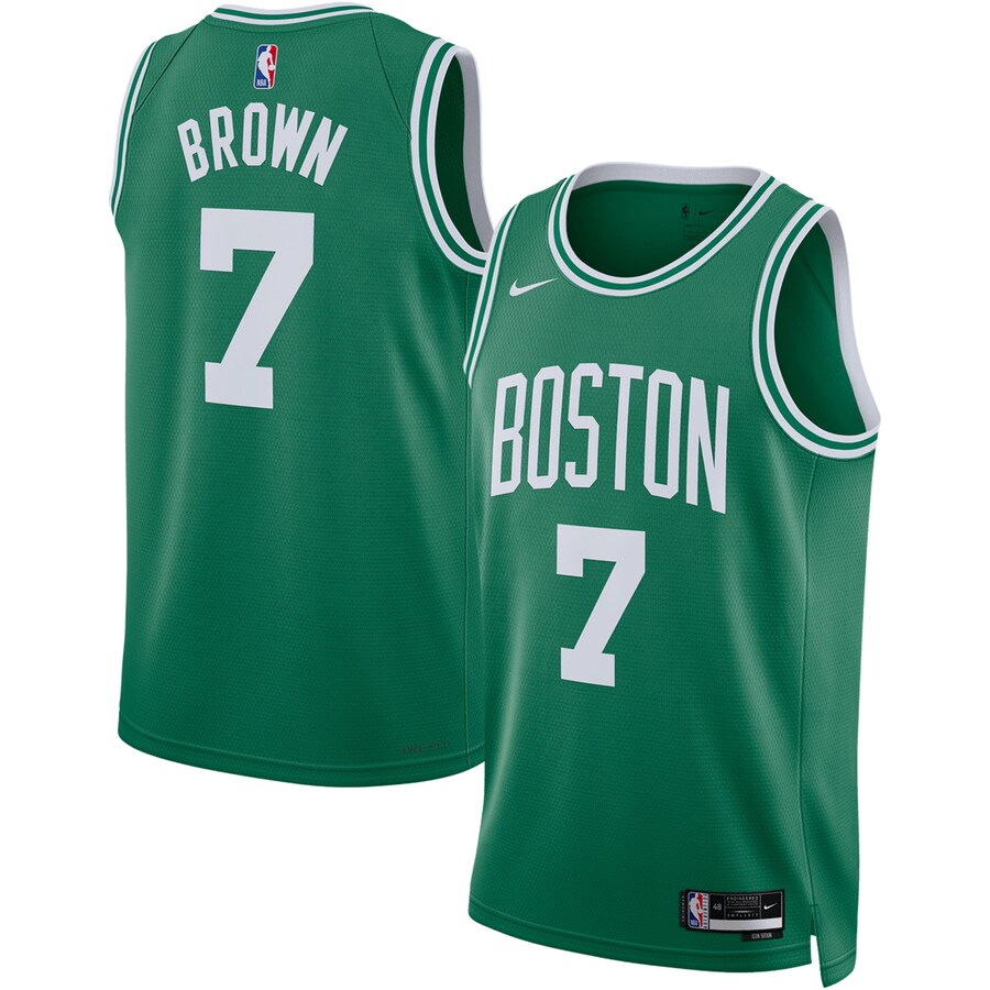 Unisex Boston Celtics Jaylen Brown Nike Kelly Green Swingman Jersey - Icon Edition - Puhuasuan