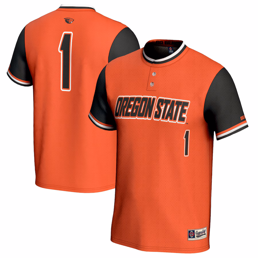 Youth GameDay Greats #1 Orange Oregon State Beavers Softball Fashion Jersey - Puhuasuan
