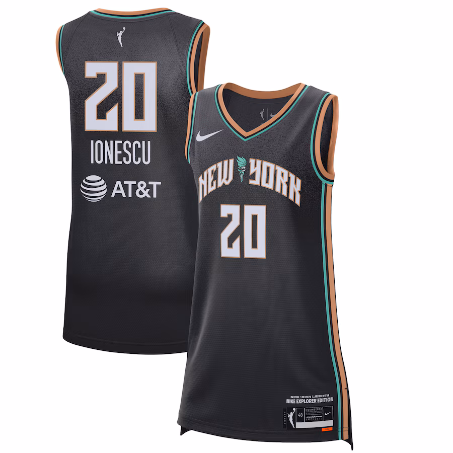 Women's New York Liberty Sabrina Ionescu Nike Black 2021 Explorer Edition Victory Player Jersey - Puhuasuan