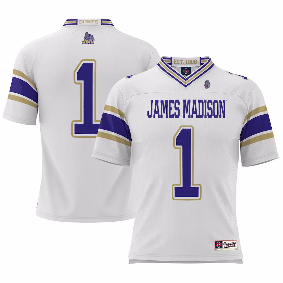 #1 James Madison Dukes GameDay Greats Football Jersey - Cardinal - Puhuasuan