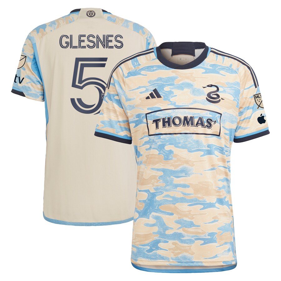 Men's Philadelphia Union Jakob Glesnes adidas Tan 2023 For Philly Authentic Jersey - Puhuasuan