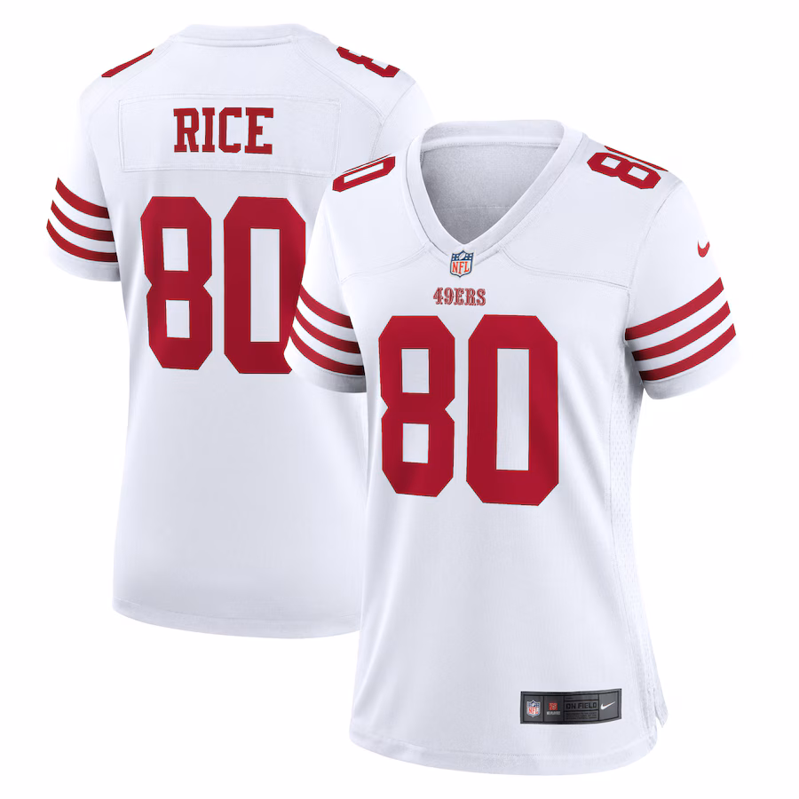 Women's San Francisco 49ers Jerry Rice Nike White Retired Player Game Jersey - Puhuasuan