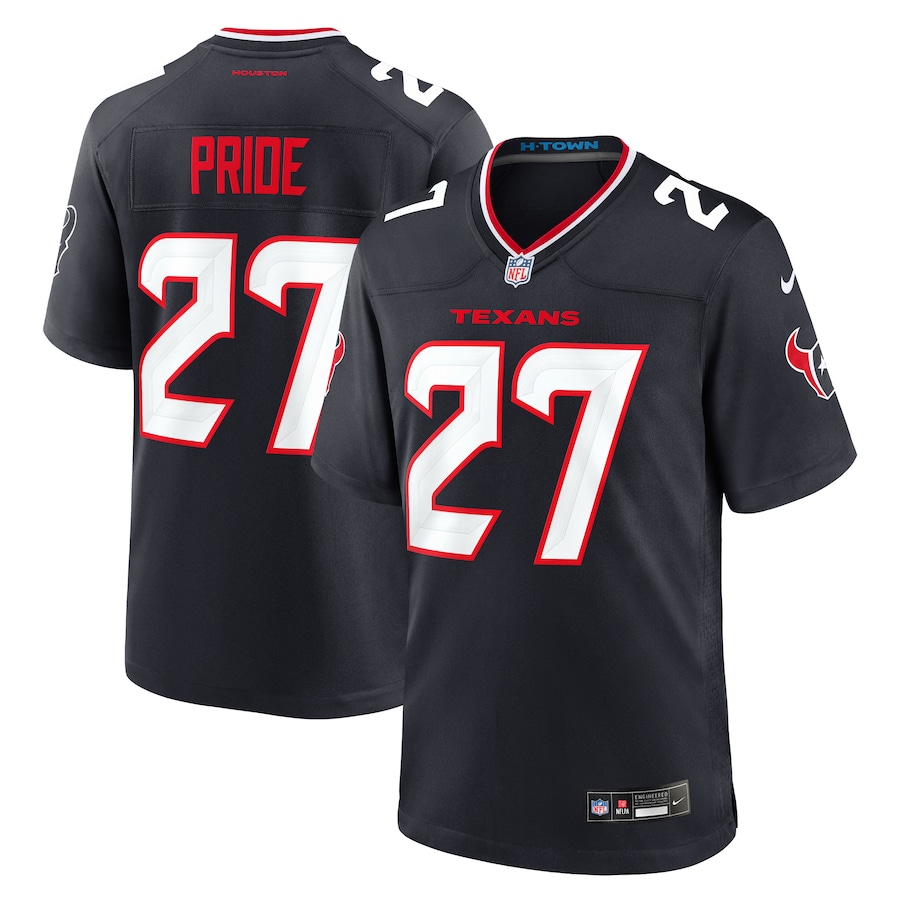 Men's Houston Texans Troy Pride Nike  Navy Team Game Jersey - Puhuasuan