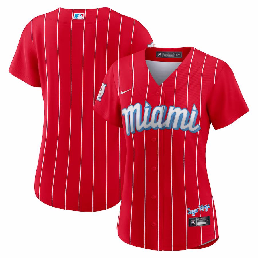 Women's Miami Marlins Nike Red City Connect Replica Team Jersey - Puhuasuan