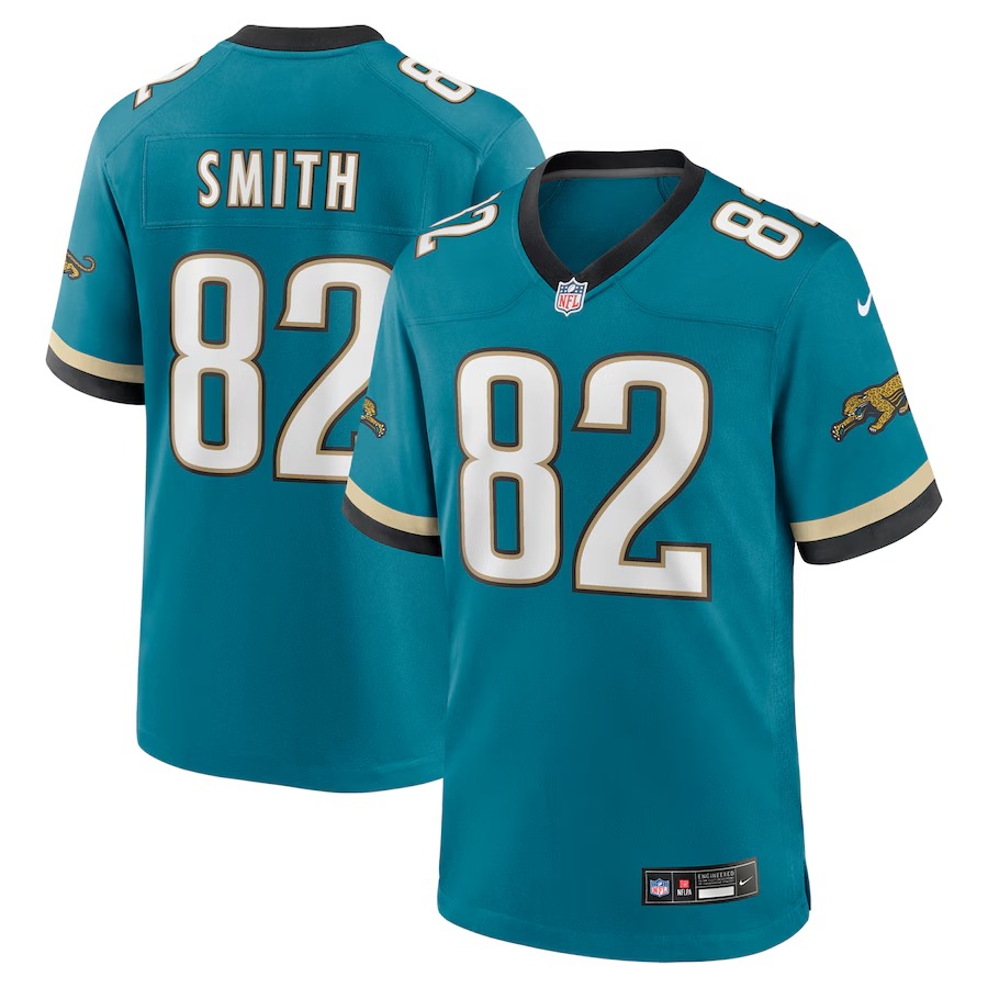 Men's Jacksonville Jaguars Jimmy Smith Nike Teal Prowler Throwback Retired Player Game Jersey - Puhuasuan