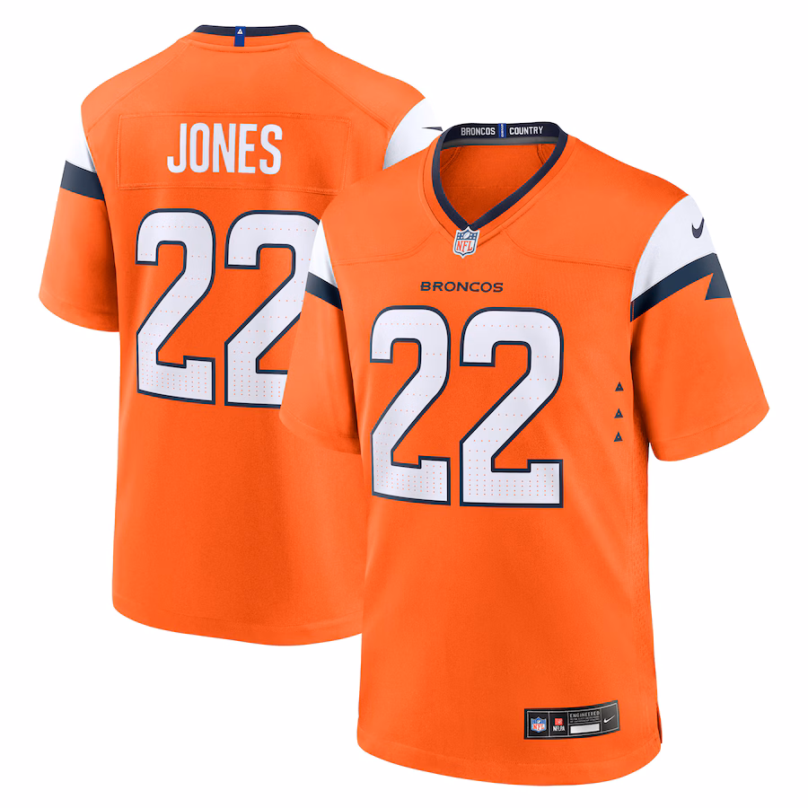Men's Denver Broncos Brandon Jones Nike Orange Team Game Jersey - Puhuasuan