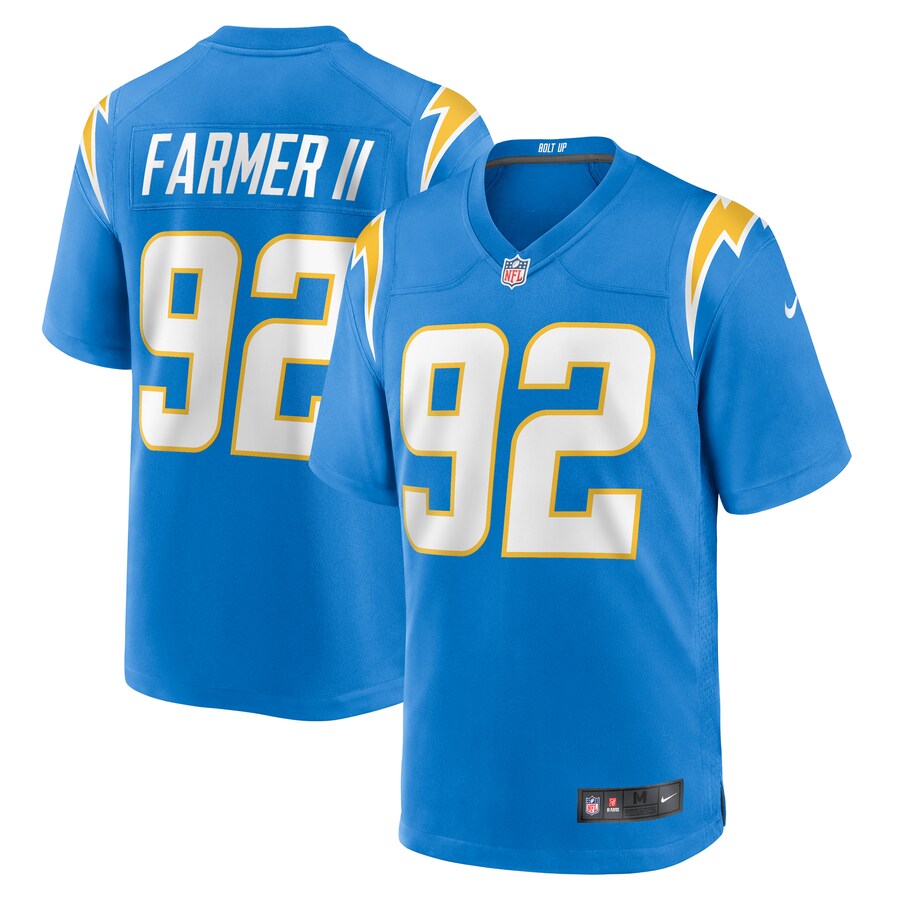 Men's Los Angeles Chargers Andrew Farmer Nike  Powder Blue Team Game Jersey - Puhuasuan