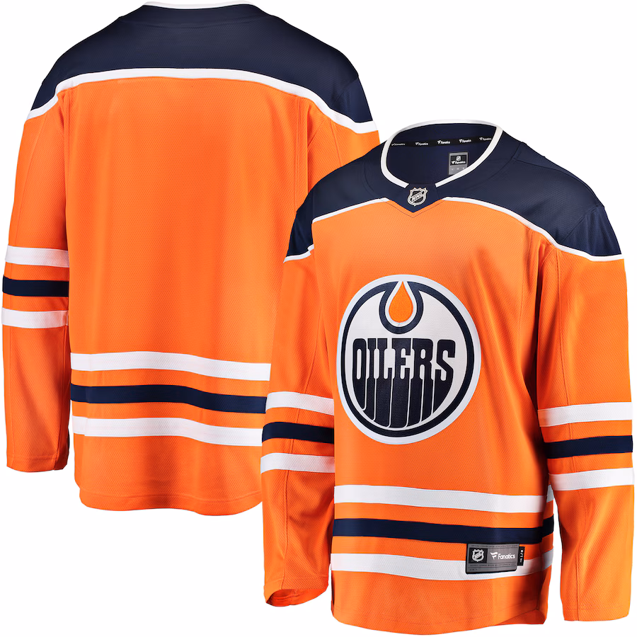 Men's Edmonton Oilers Fanatics Orange Breakaway Home Jersey - Puhuasuan