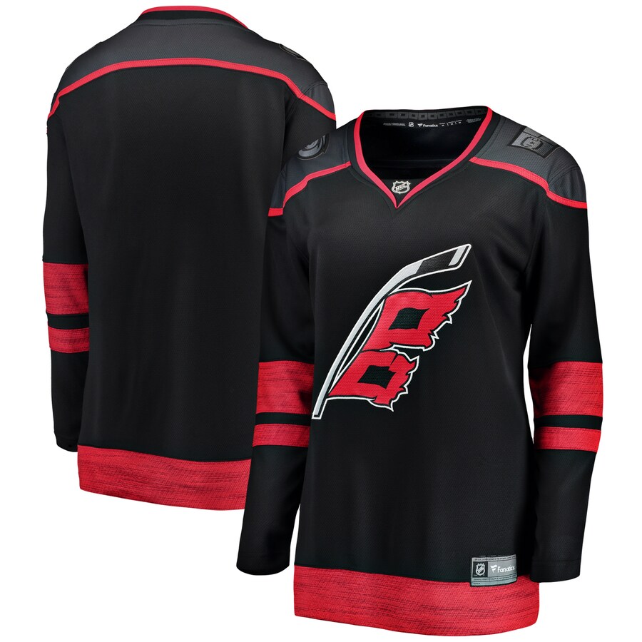 Women's Carolina Hurricanes Fanatics Branded Black Home Breakaway Jersey - Puhuasuan