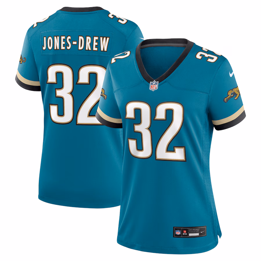 Women's Jacksonville Jaguars Maurice Jones-Drew Nike Teal Prowler Throwback Retired Player Game Jersey - Puhuasuan