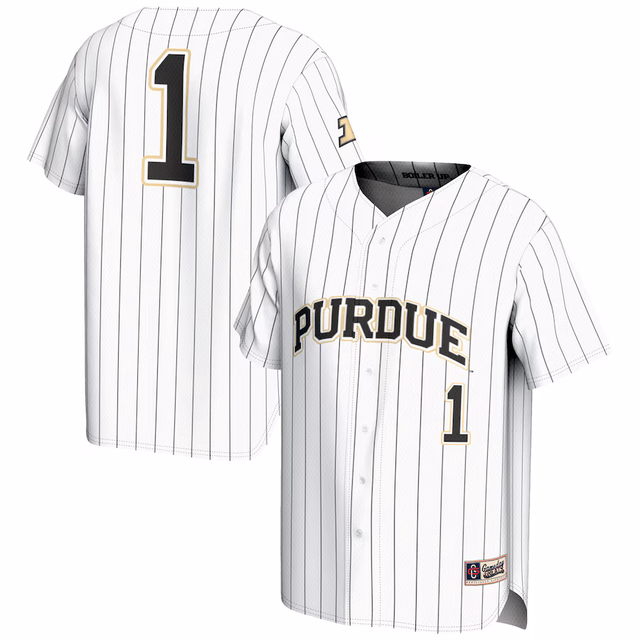 Youth GameDay Greats #1 White Purdue Boilermakers Lightweight Baseball Jersey - Puhuasuan