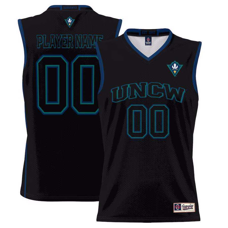 UNC Wilmington Seahawks GameDay Greats Unisex  Lightweight NIL Pick-A-Player Basketball Jersey - Black - Puhuasuan