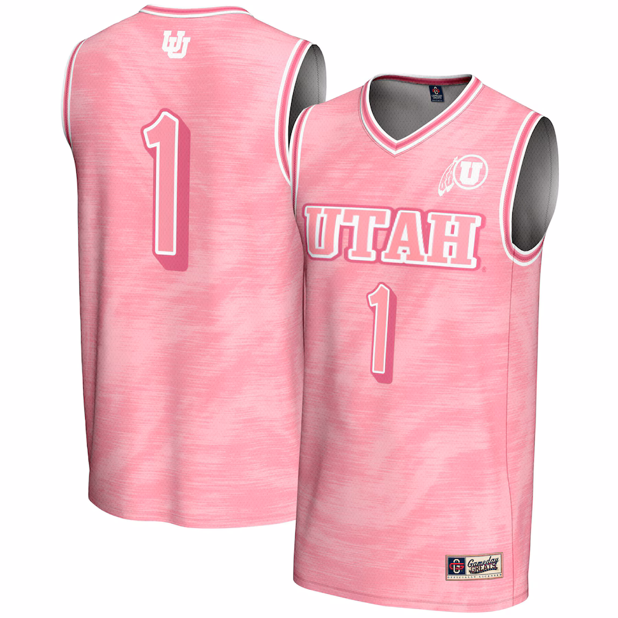 Unisex GameDay Greats #1 Pink Utah Utes Lightweight Basketball Fashion Jersey - Puhuasuan