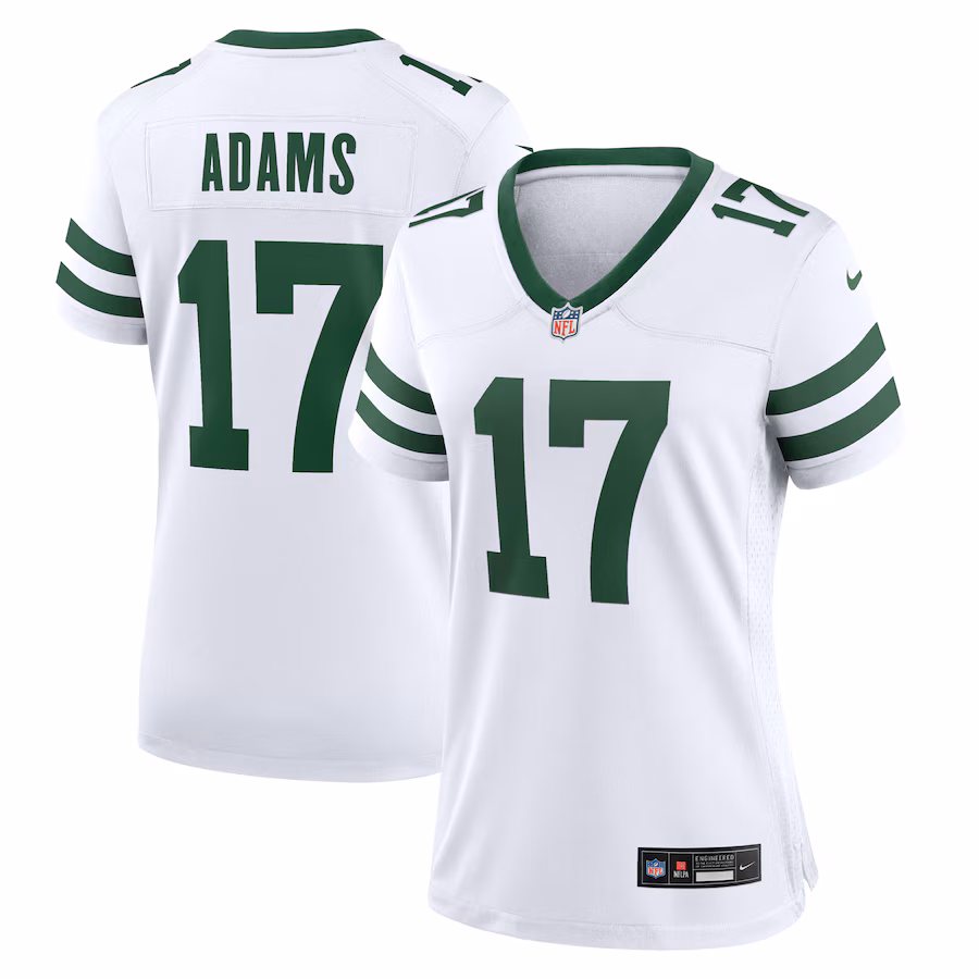 Women's New York Jets Davante Adams Nike Legacy White Game Jersey - Puhuasuan